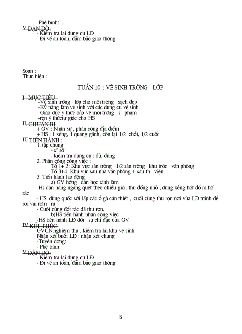 image for page Mẫu giáo án lao động