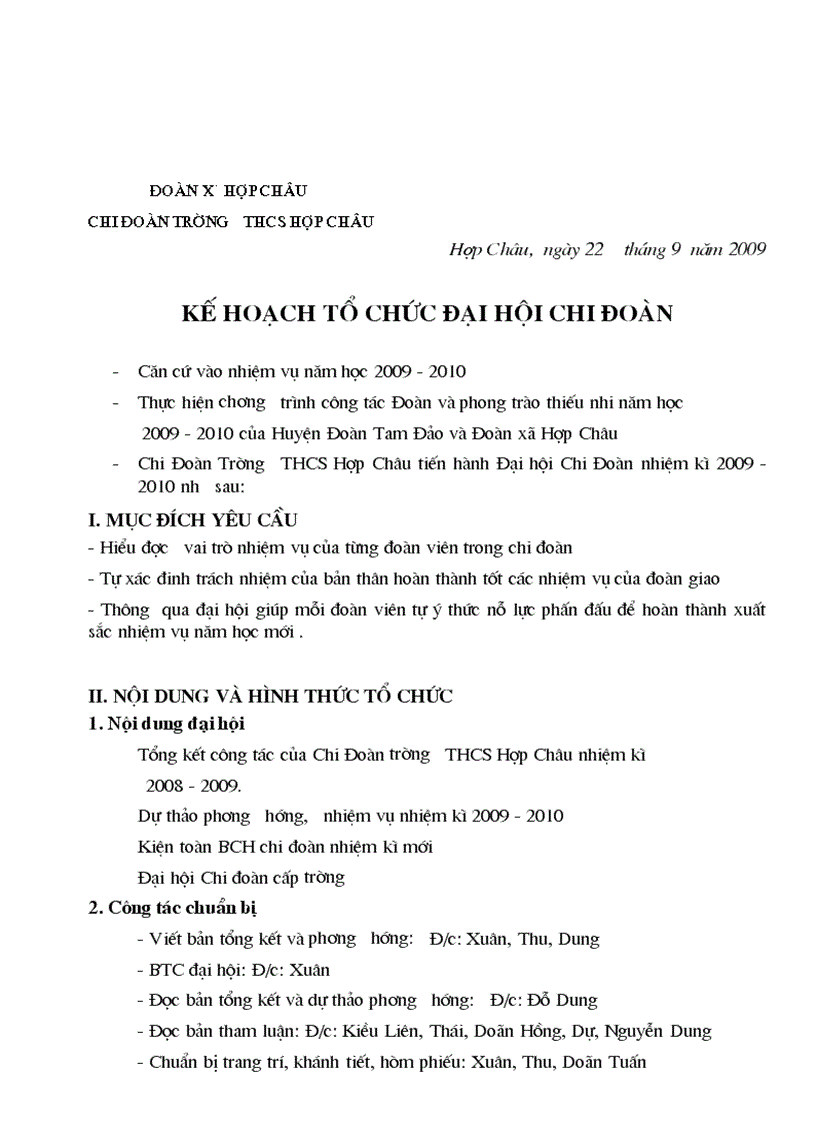 image for page Mẫu phương hướng đại hội chi đoàn