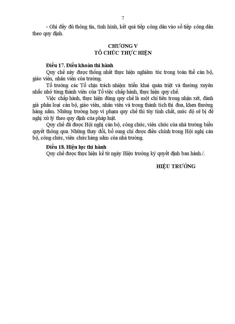 image for page Mẫu QUY CHẾ LÀM VIỆC CỦA TRƯỜNG MN MG