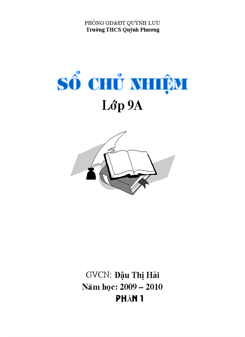 image for page Mẫu sổ chủ nhiệm THCS hay lắm