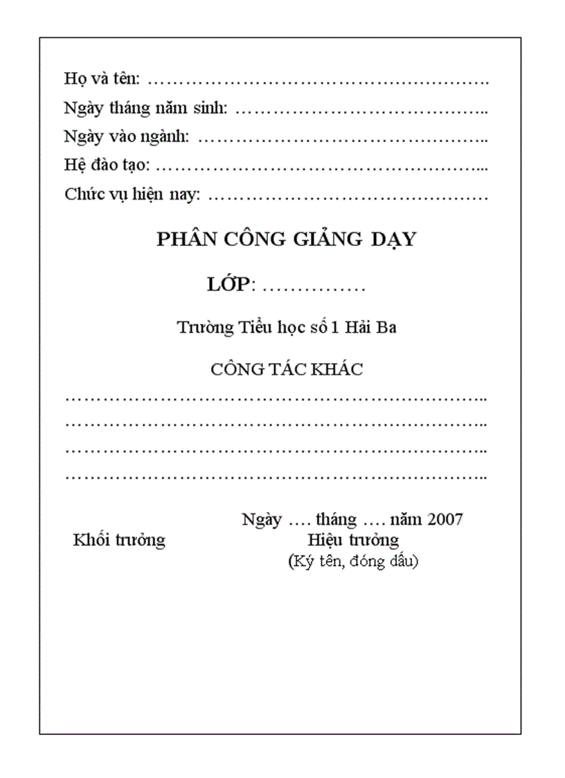 image for page Mẫu sổ chương trình