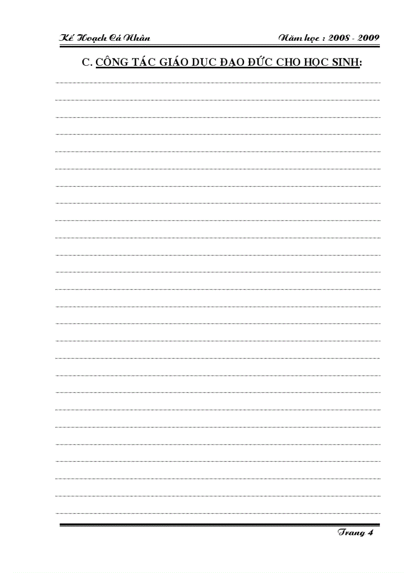 image for page Mau so ke hoach ca nhan