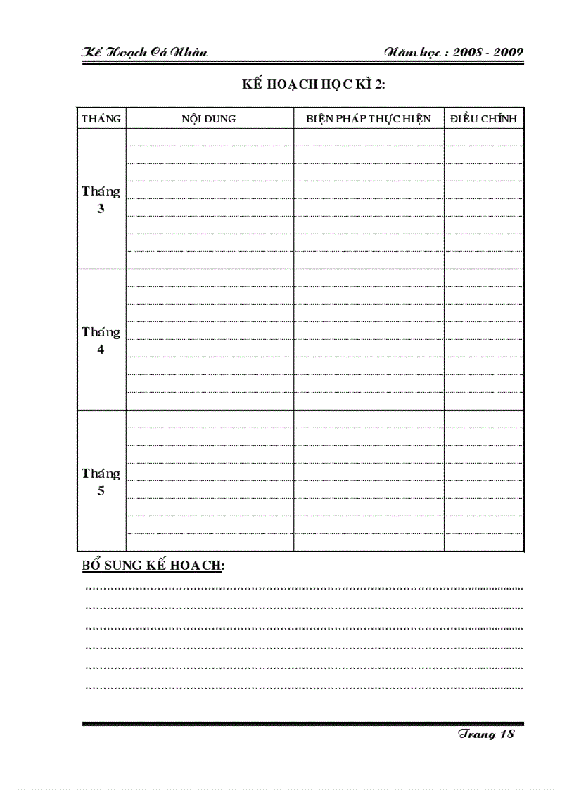 image for page Mau so ke hoach ca nhan