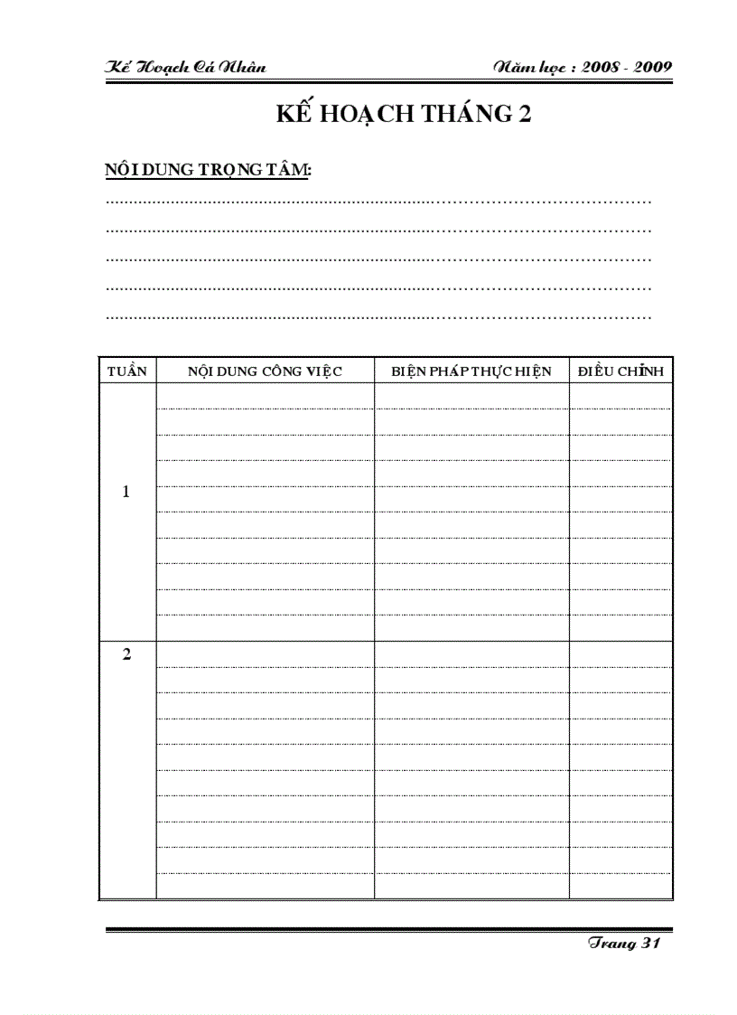 image for page Mau so ke hoach ca nhan