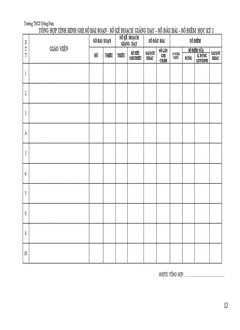 image for page Mẫu sổ kế hoach chuyên môn HK1 2010 2011