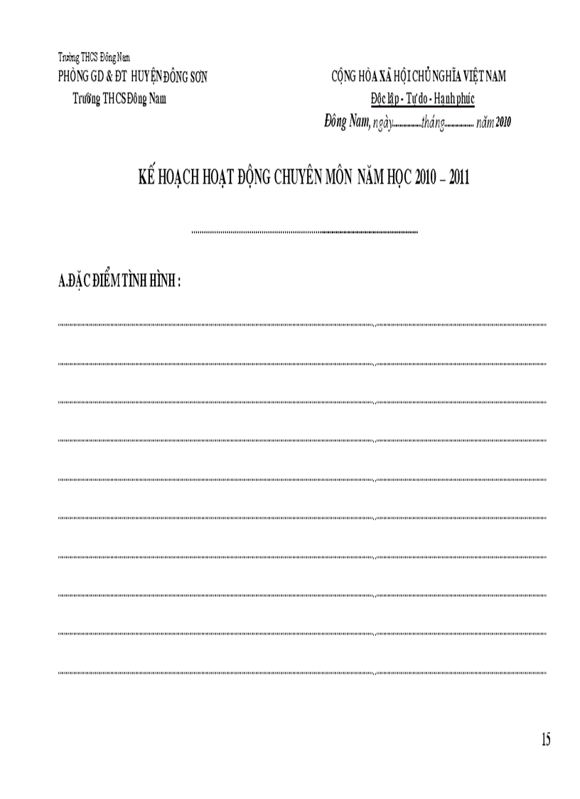 image for page Mẫu sổ kế hoach chuyên môn HK1 2010 2011