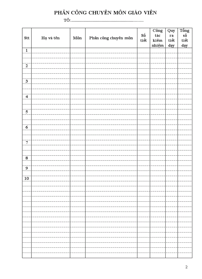 image for page Mẫu sổ Kế hoạch dành cho tổ chuyên môn