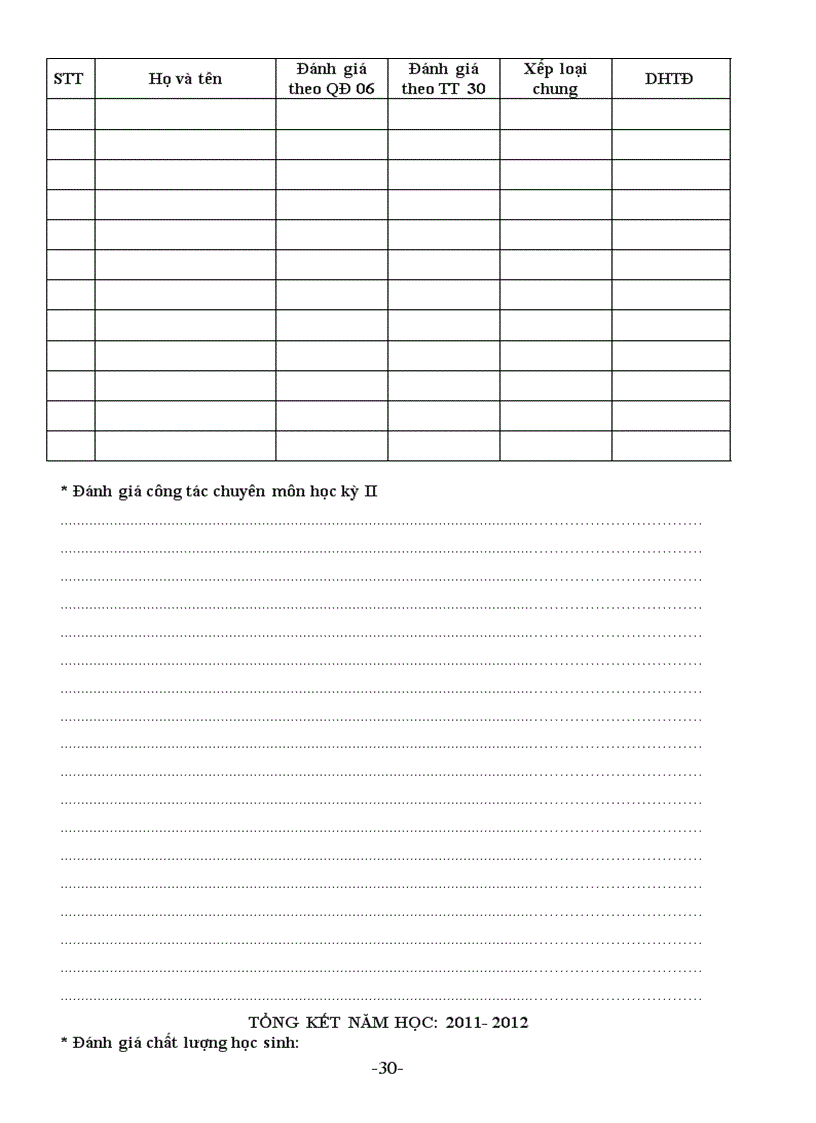 image for page Mau so ke hoach to chuyen mon 11 12