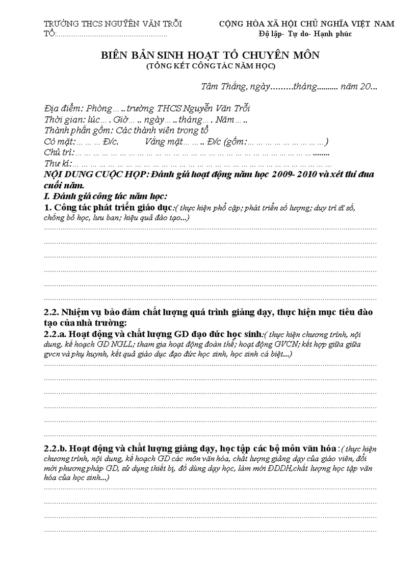 image for page Mẫu sổ nghị quyết tổ chuyên môn