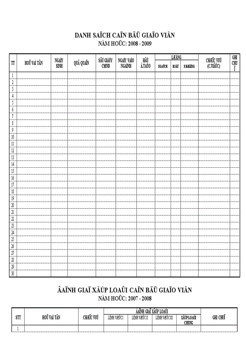 image for page Mẫu sổ theo dõi giáo viên