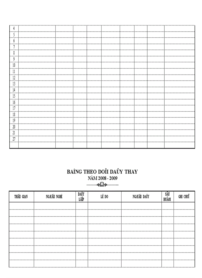 image for page Mẫu sổ theo dõi giáo viên
