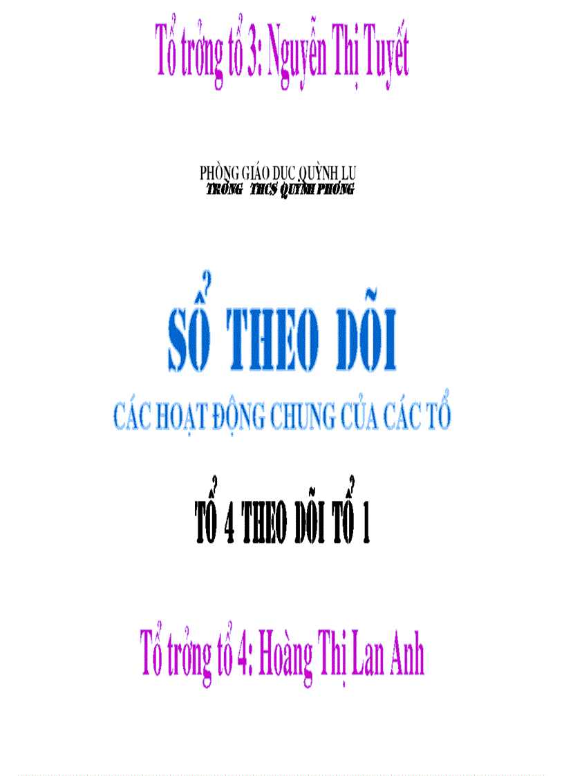 image for page Mẫu sổ theo dõi HĐ HS của lớp chủ nhiệm