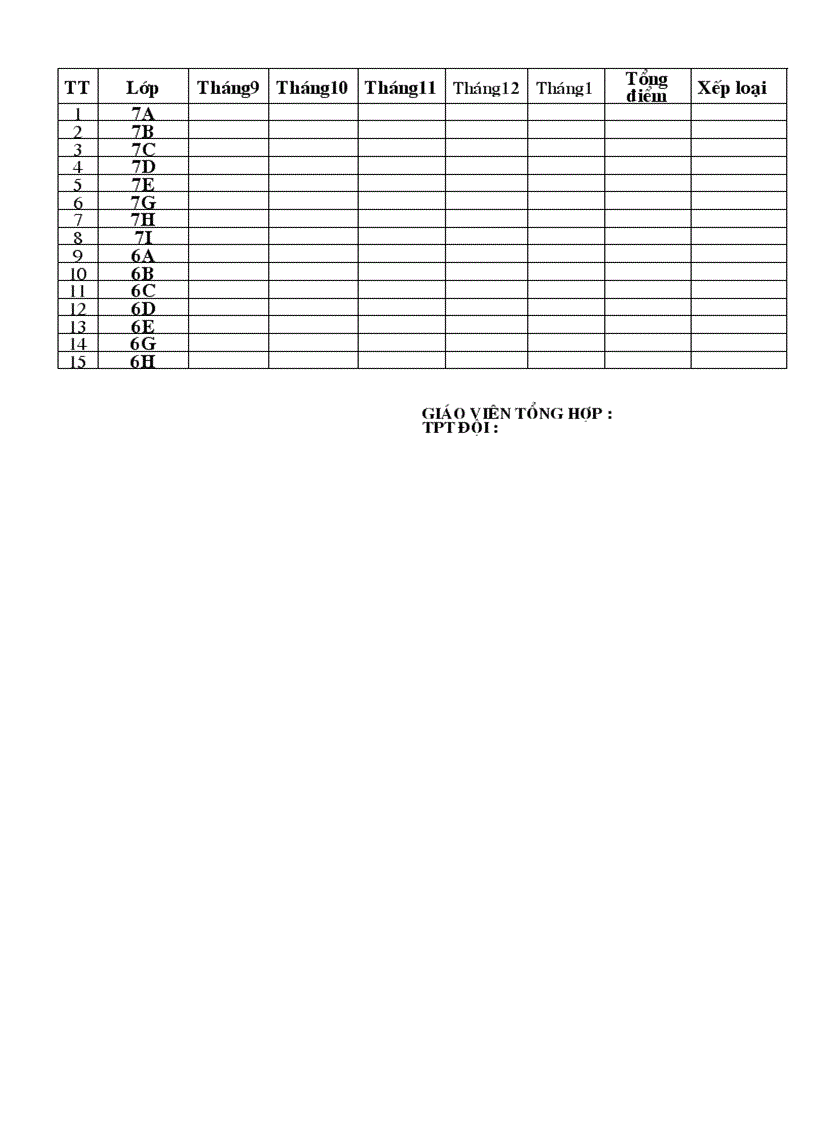 image for page Mẫu sổ trực tuần THCS