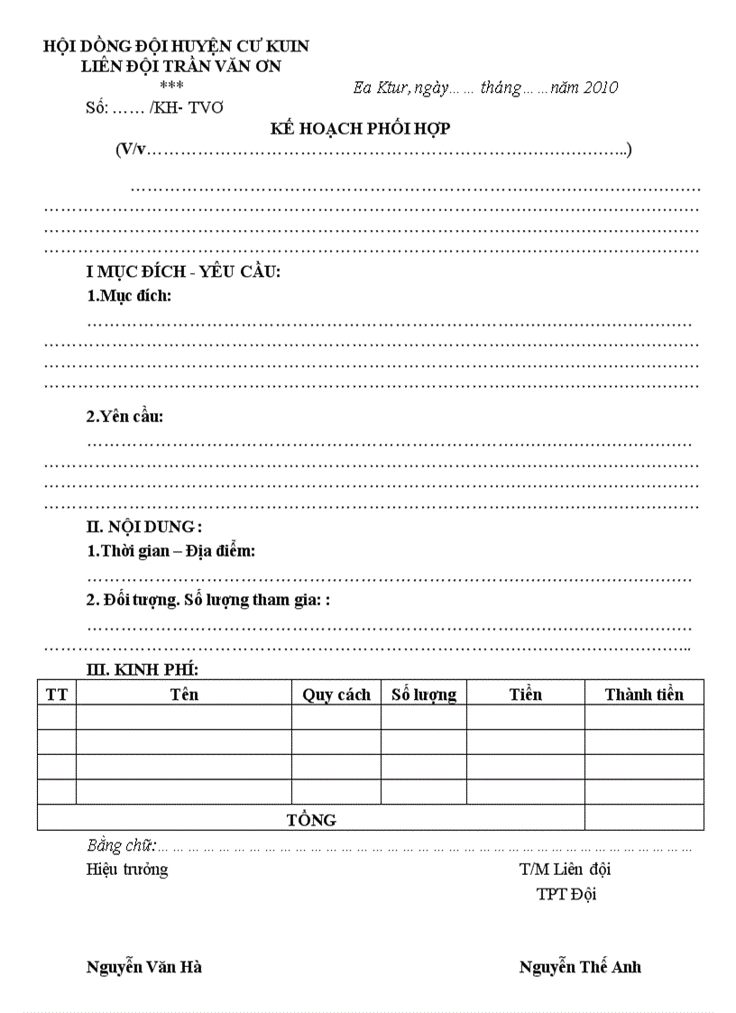 image for page Mẫu tờ trình đội