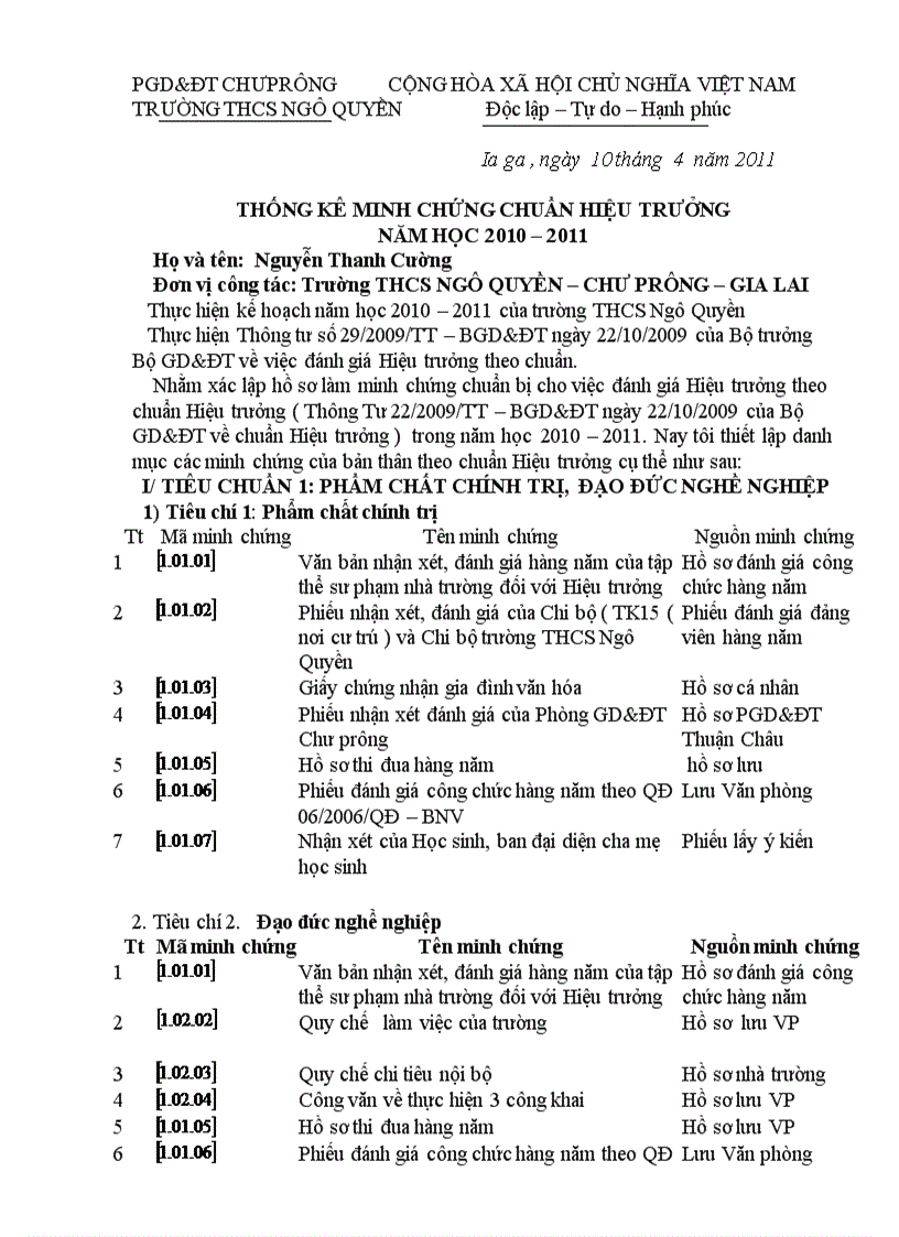 image for page Minh chứng ht thcs