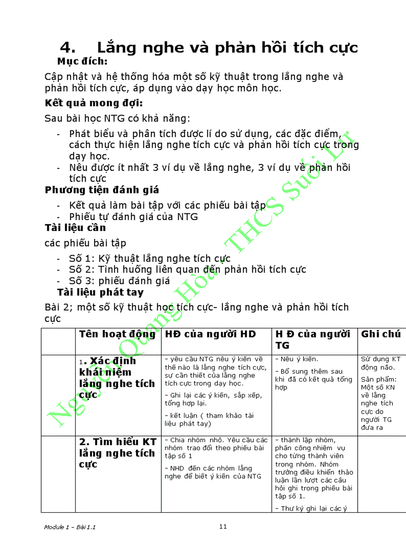 image for page Module 1 Hoc tich cuc doc