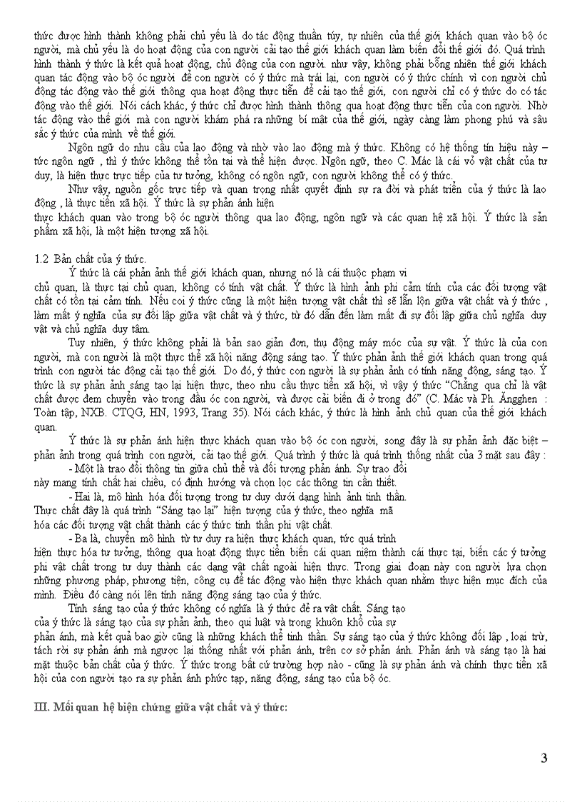 image for page Moi quan he giua vat chat va y thuc