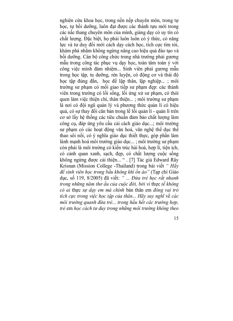 image for page Môi trường giáo dục