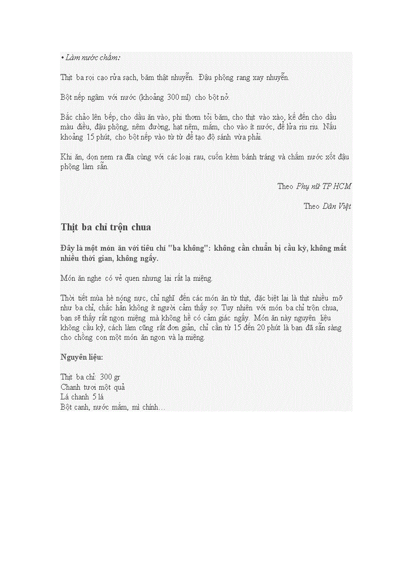 image for page Mon an ngon