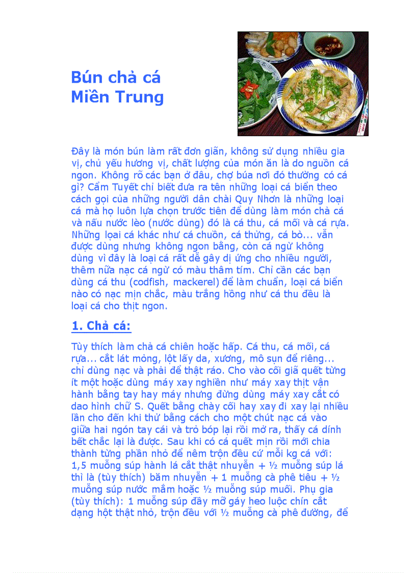 Món ngon miền Trung