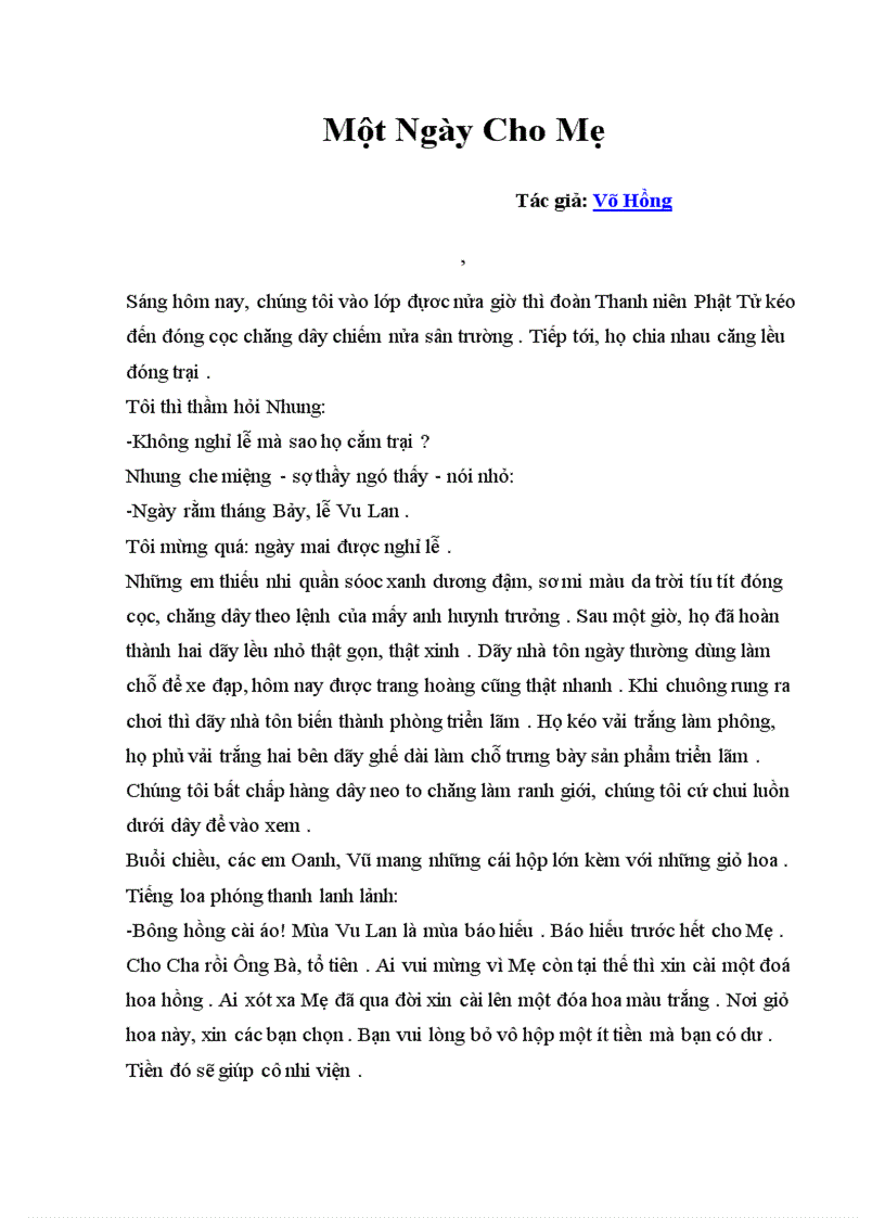 image for page Một ngày cho mẹ