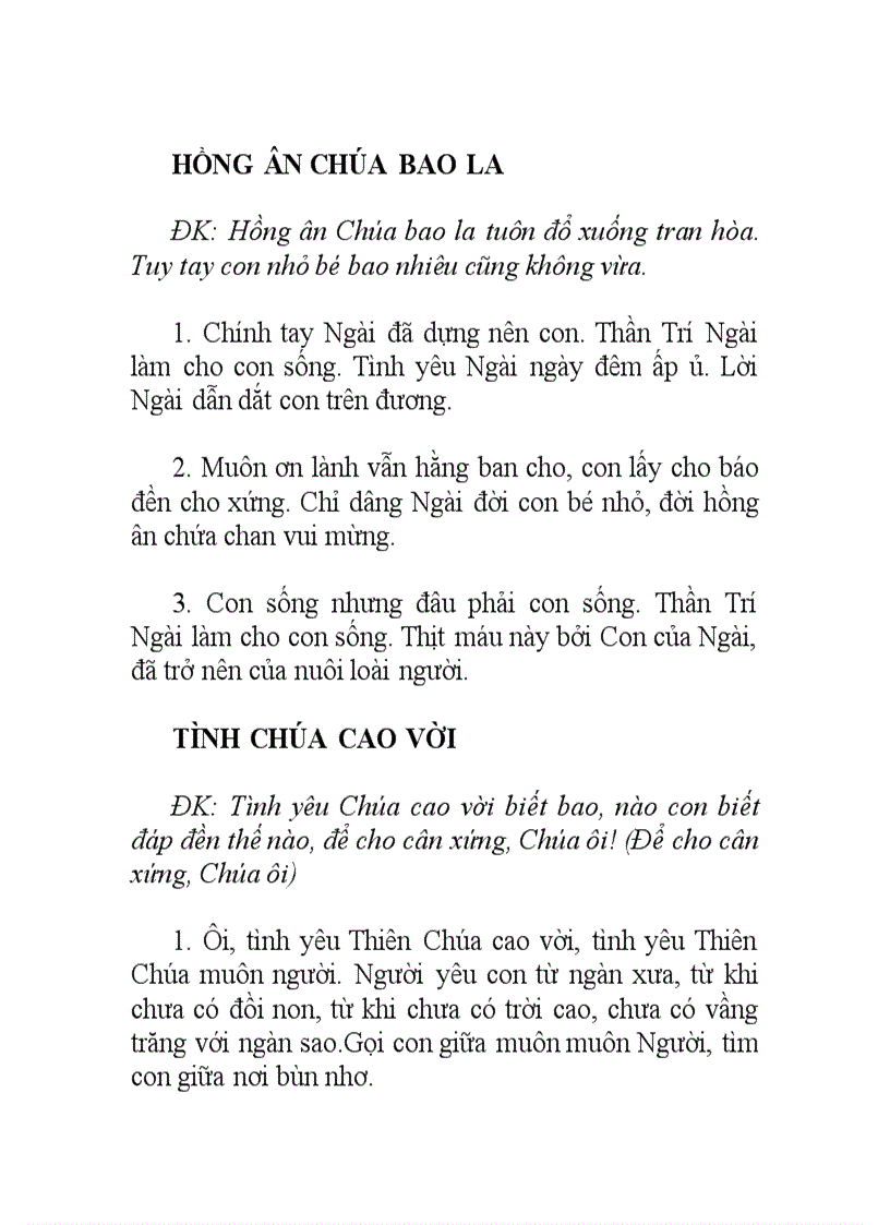 image for page Mot so bai hat cong giao