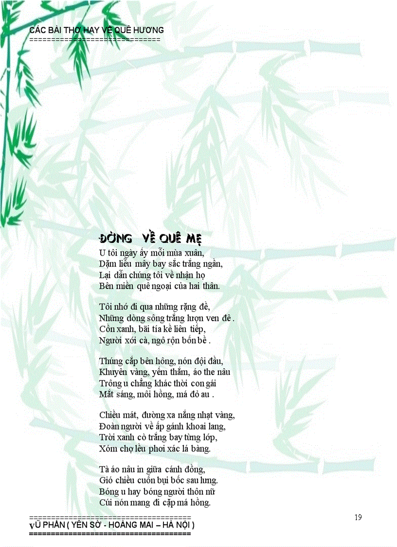 image for page Một số bài thơ hay về quê hương