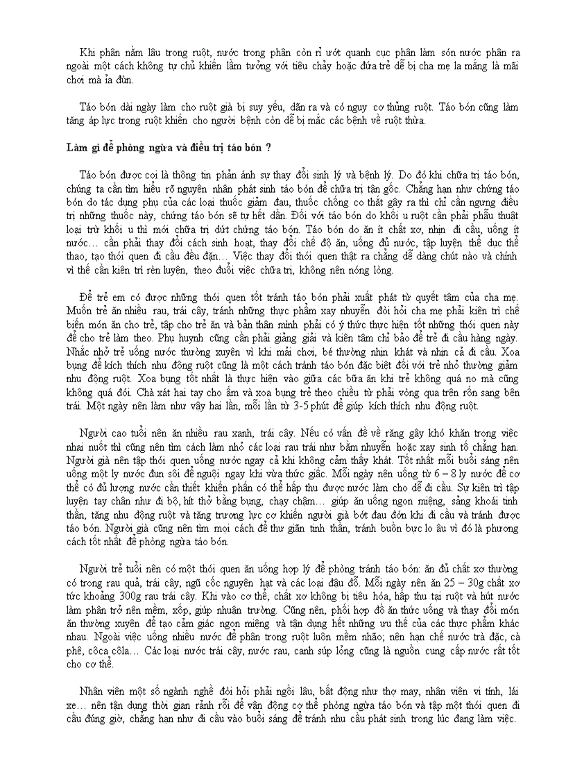 image for page Một số bài thuốc trị táo bón