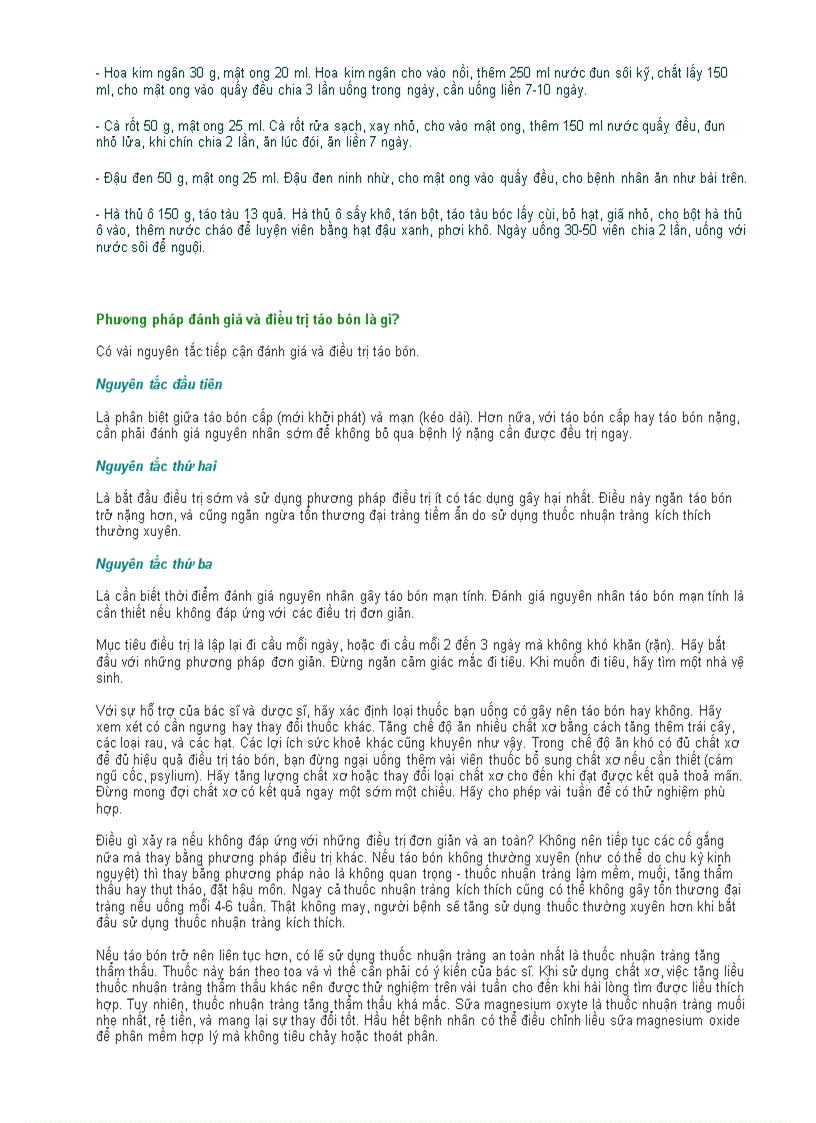 image for page Một số bài thuốc trị táo bón