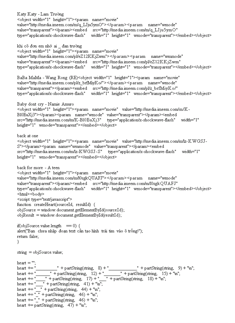 image for page Một số code tạo hiệu ứng trang trí web