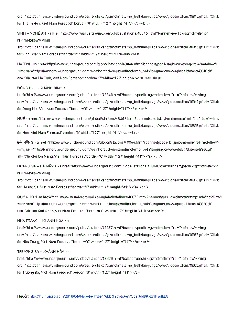 image for page Một số code tạo hiệu ứng trang trí web