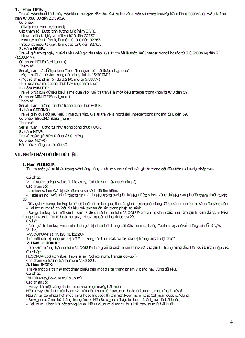 image for page Một số hàm thông dụng trong excel