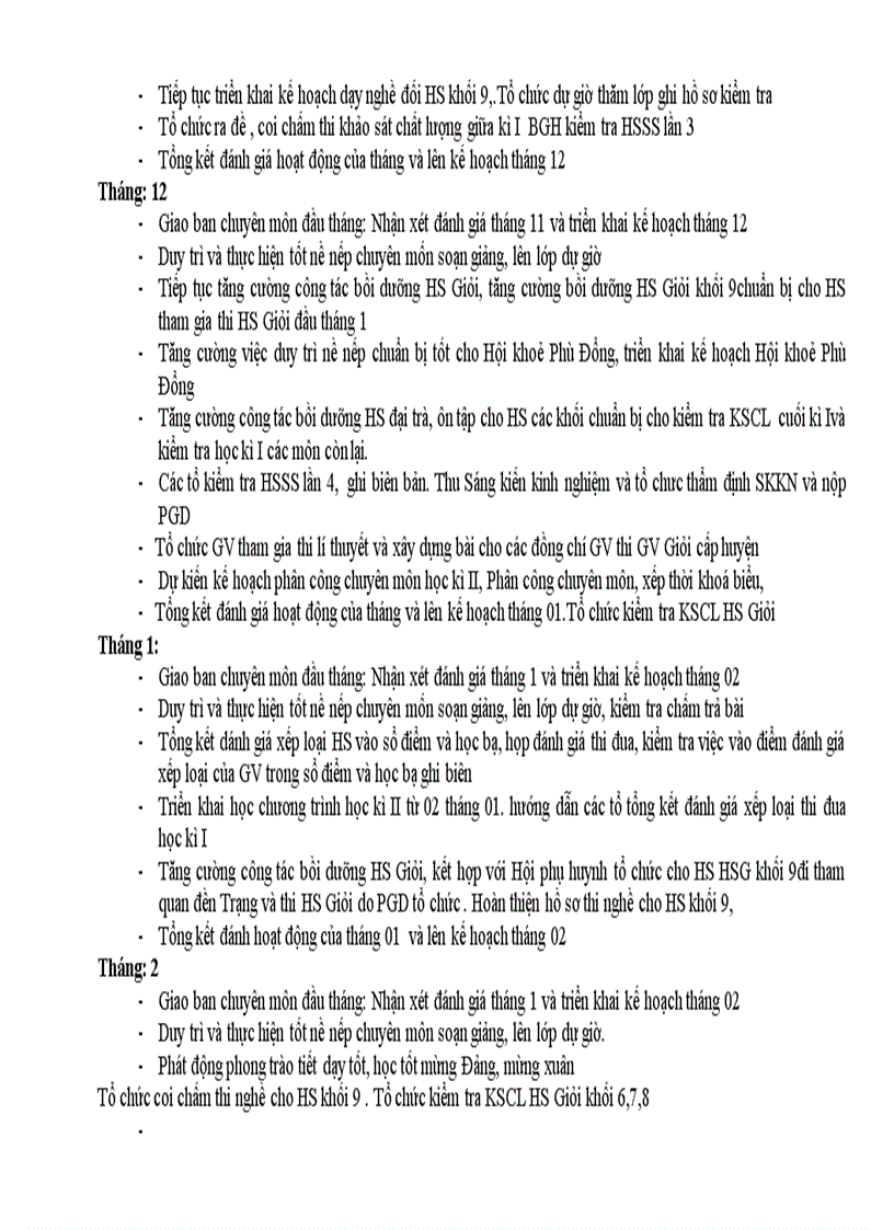 image for page Một số kê hoach