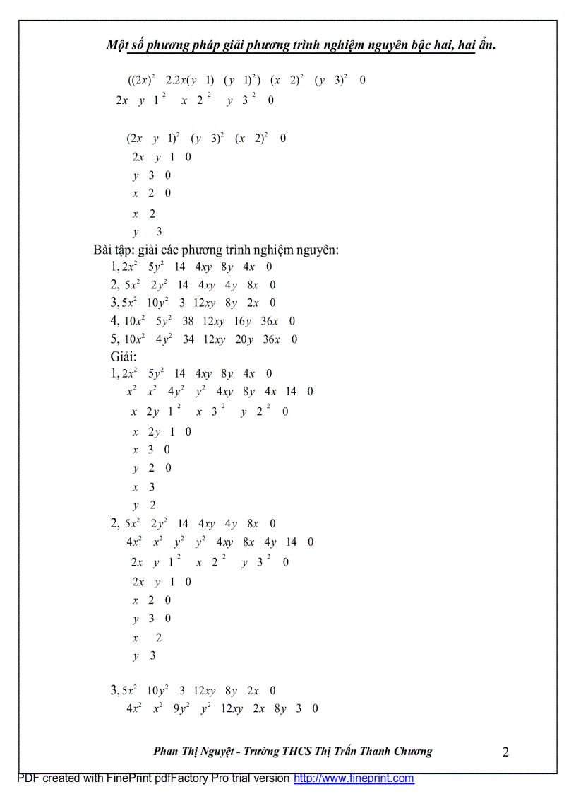 image for page Một số pp giái pt bậc 2 nghiệm nguyên