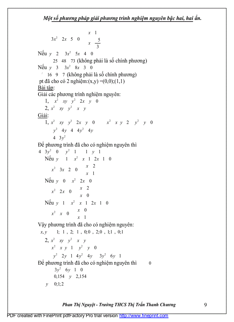 image for page Một số pp giái pt bậc 2 nghiệm nguyên