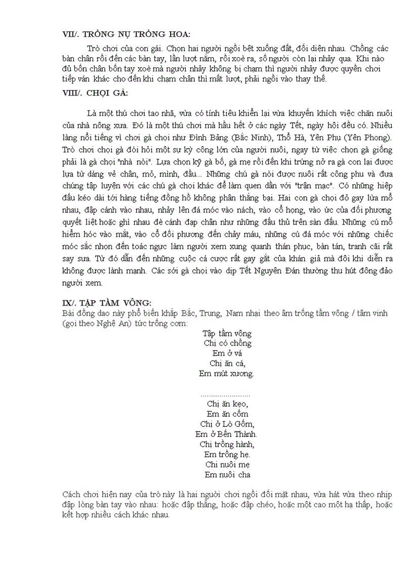 image for page Một số trò chơi dân gian thông dụng