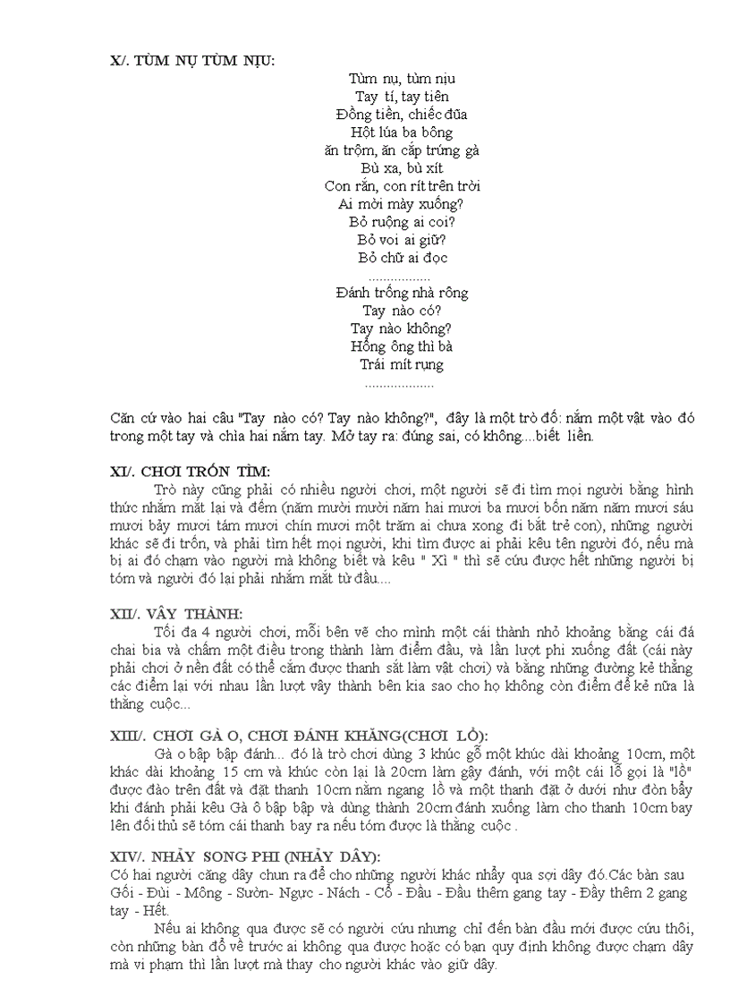 image for page Một số trò chơi dân gian thông dụng