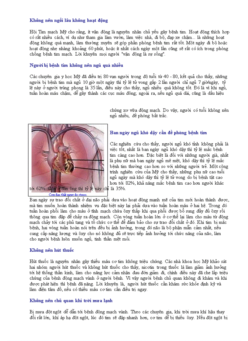 Một số vấn đề về bệnh tim