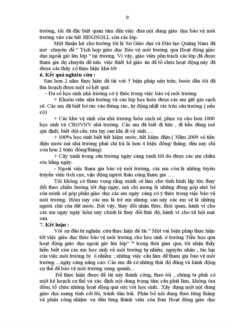 image for page Một vài biện pháp thực hiện tốt việc giáo dục bảo vệ môi trường cho học sinh tiểu học qua hoạt động giáo dục ngoài giờ lên lớp