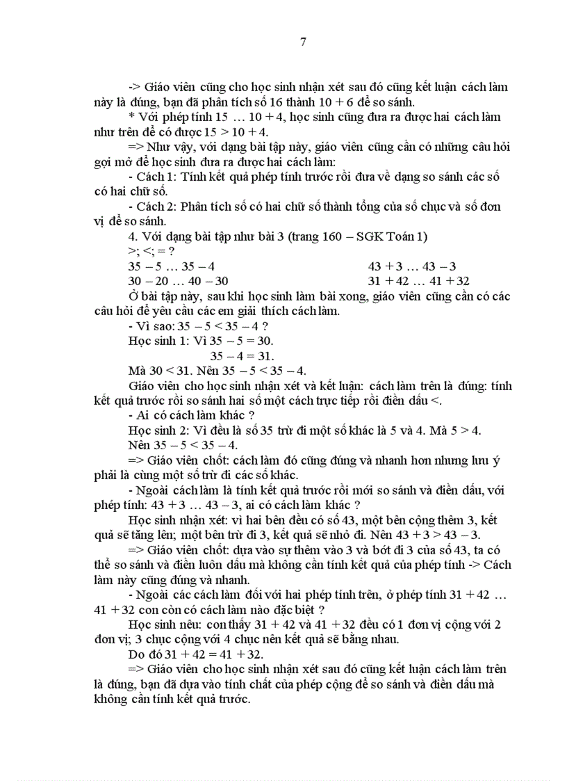 image for page Một vài biện pháp tích cực rèn kĩ năng so sánh các số có hai chữ số cho HS Lớp 1