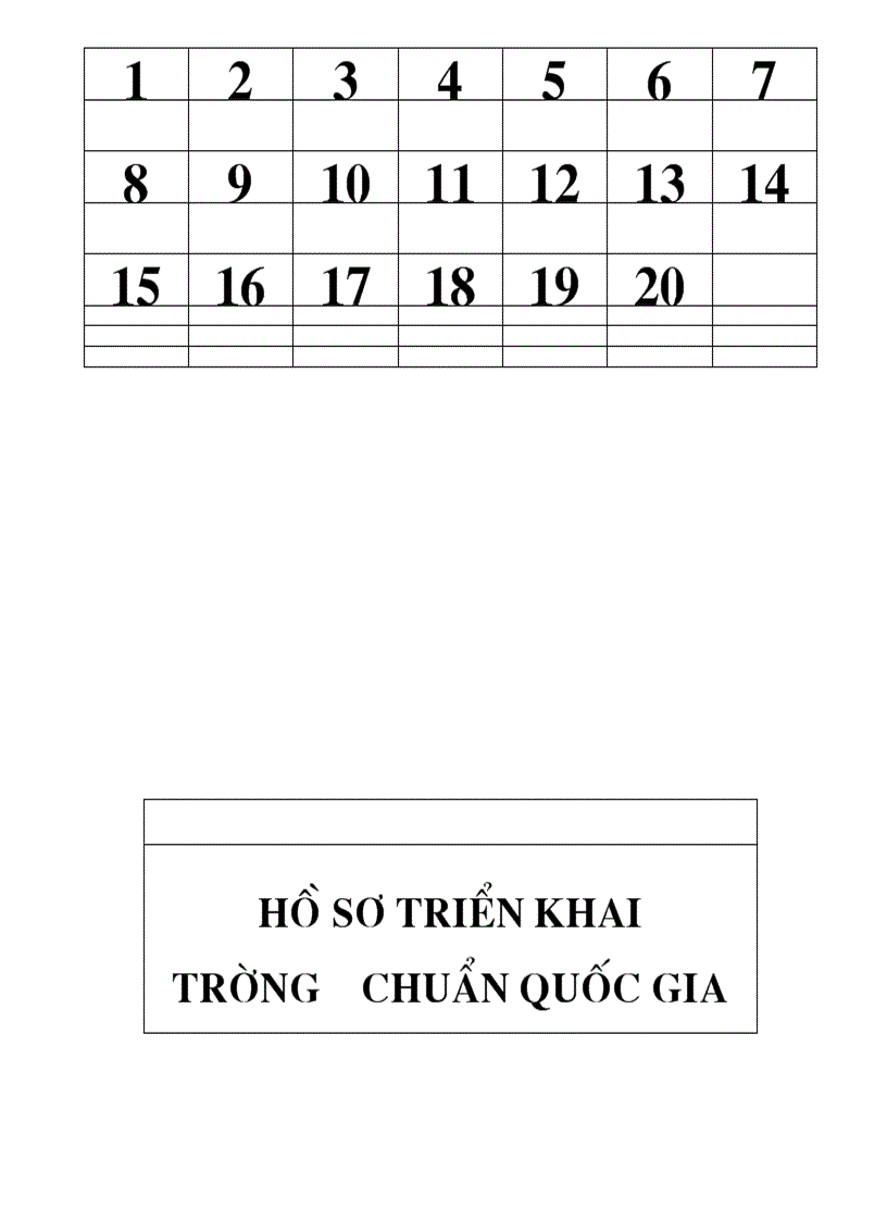 Mục lục trường Chuẩn Quốc gia