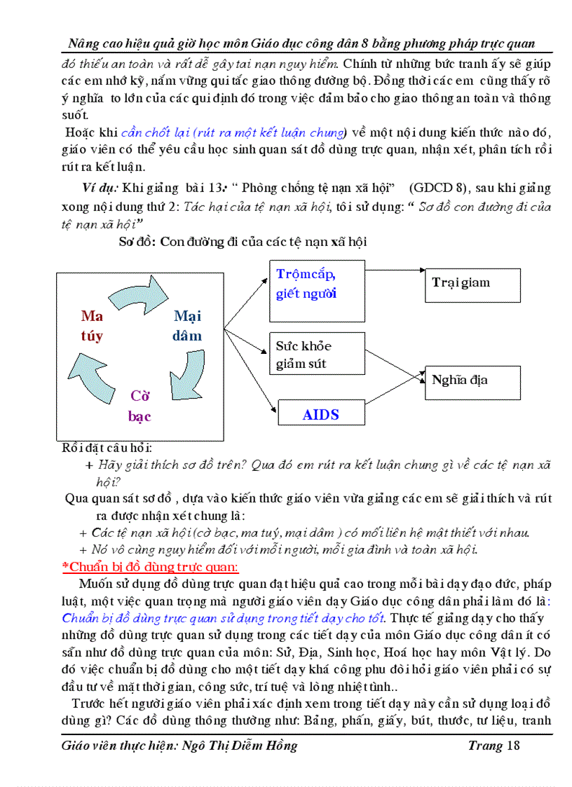 image for page Nâng cao hiệu quả giờ học môn Giáo dục công dân 8 bằng phương pháp trực quan