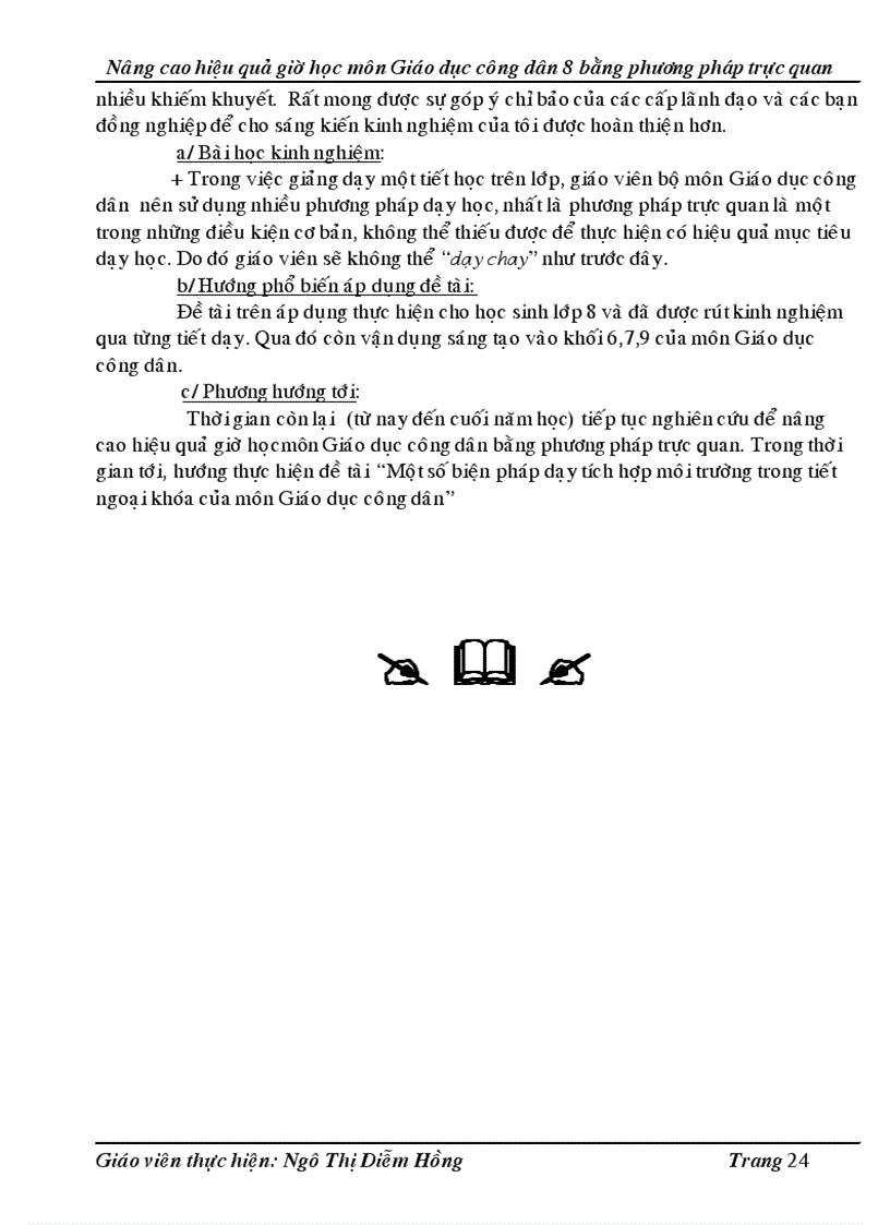 image for page Nâng cao hiệu quả giờ học môn Giáo dục công dân 8 bằng phương pháp trực quan