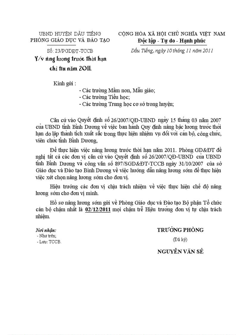 image for page Nâng lương sớm năm 2011