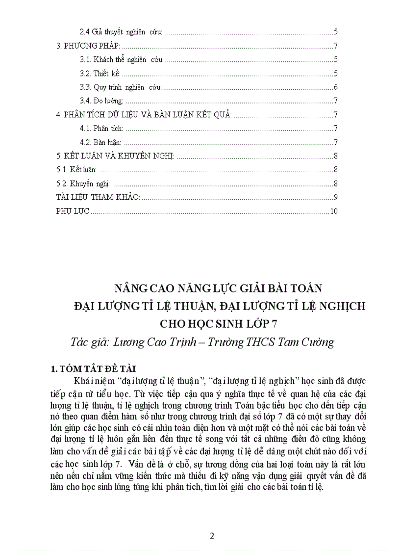 image for page NCKHSP Nâng cao năng lực giải bài toán đại lượng tỉ lệ thuận tỉ lệ nghịch cho học sinh lớp 7
