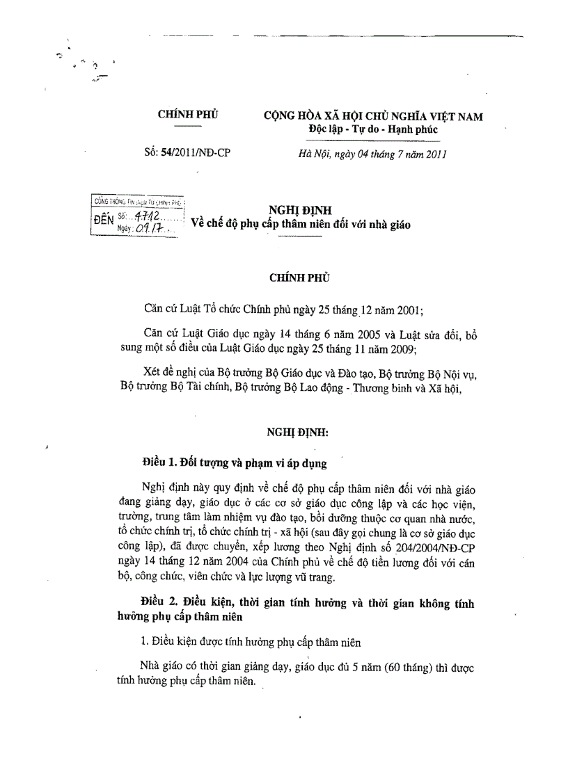 image for page ND54CP Phu cap tham nien nganh GD