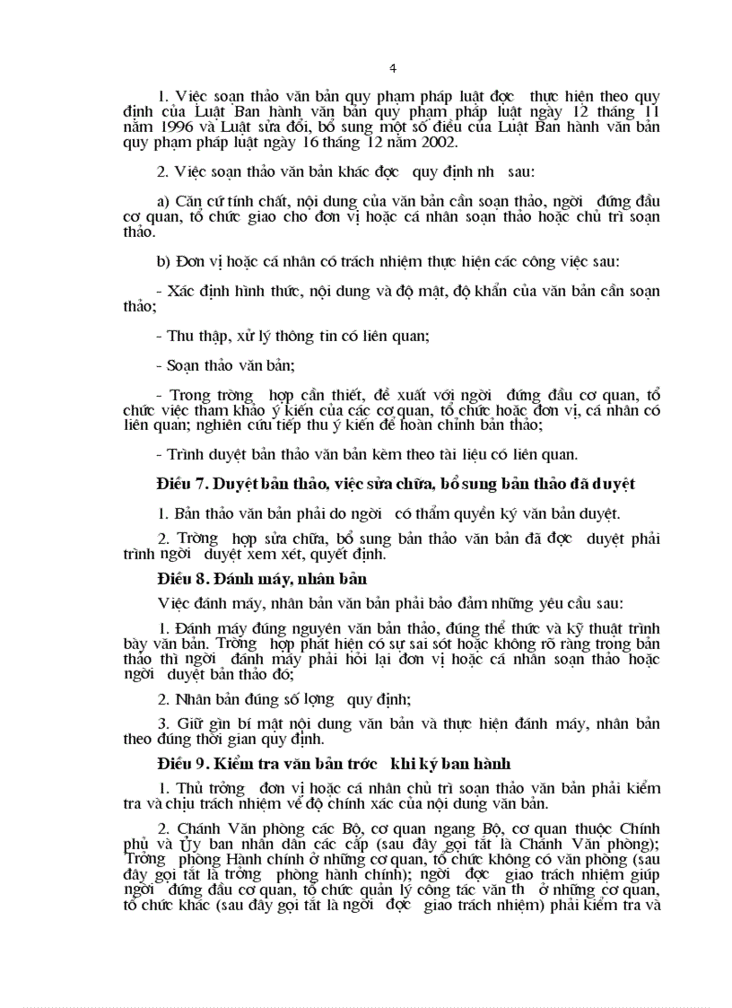 image for page Nghị định 110 về công tác văn thư