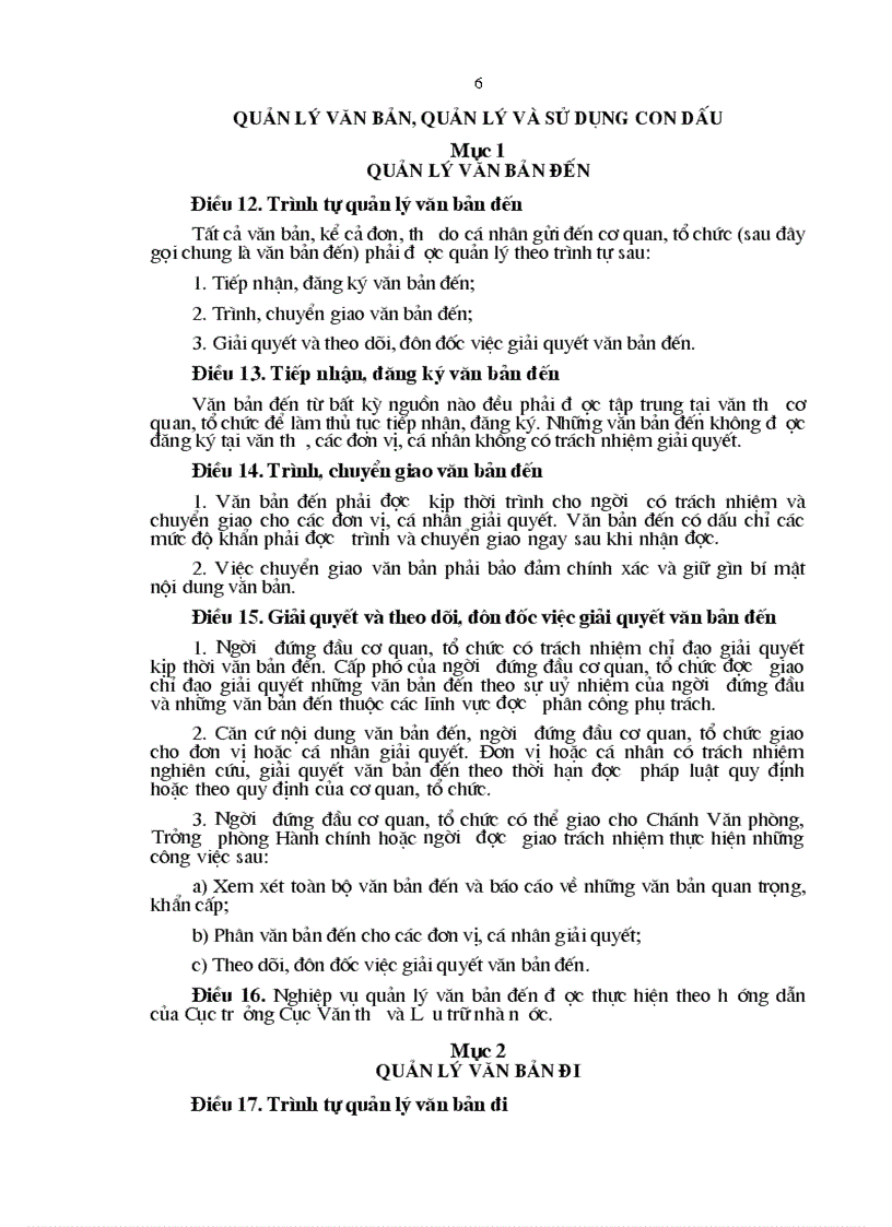 image for page Nghị định 110 về công tác văn thư