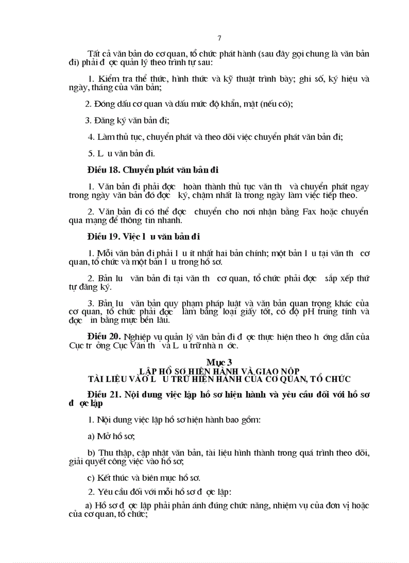 image for page Nghị định 110 về công tác văn thư