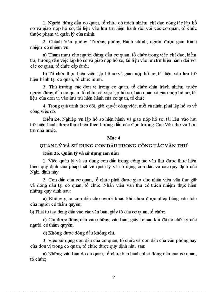 image for page Nghị định 1102004 của CP về công tác văn thư